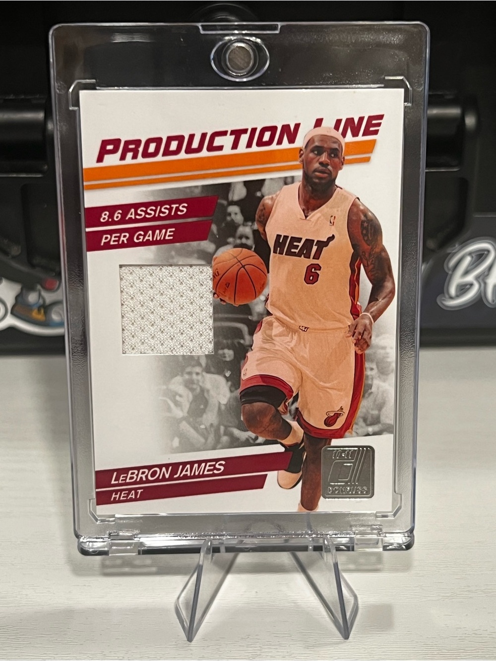 Lebron James game worn swatch /399 card